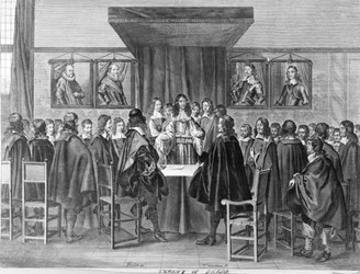Vertrag von Breda, 31. Juli 1667, graviert von Theodor Matham (ca. 1606-76)